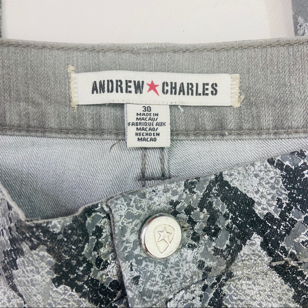 Andrew Charles Python Snake Skin Jeans 30 - image 7